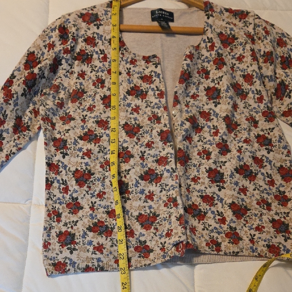 Lauren Ralph Lauren Floral Cardigan And Tank Top - Picture 5 of 7
